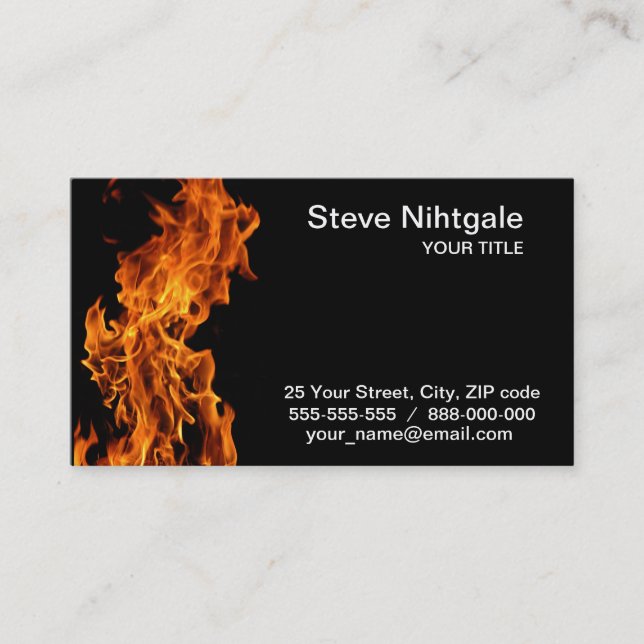 Flame Business Card (Front)