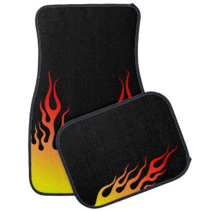 flame car floor mat