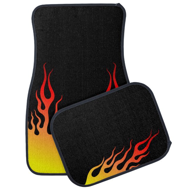flame car floor mat (Set)
