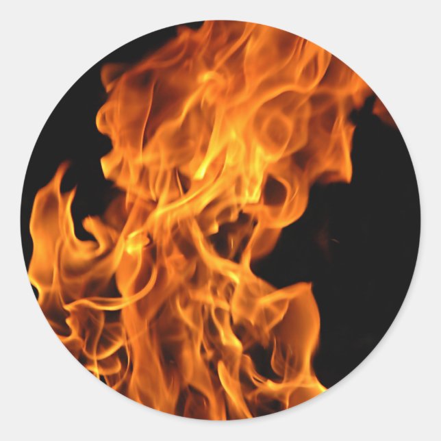 Flame Classic Round Sticker (Front)
