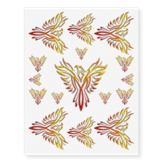 flame colored phoenix rising from ashes temporary tattoos zazzle com flame colored phoenix rising from ashes temporary tattoos zazzle com