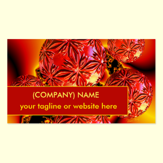 Flame Delights, Abstract Crimson Red Fire Double-Sided Standard Business Cards (Pack Of 100)