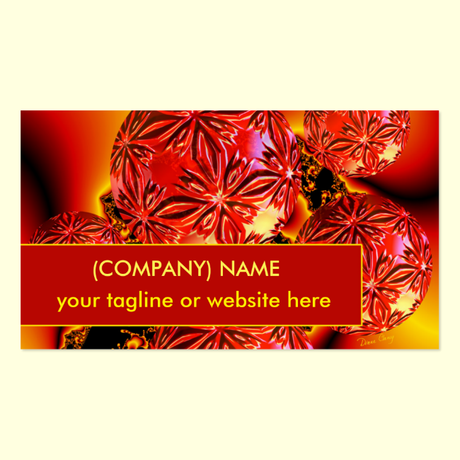 Flame Delights, Abstract Crimson Red Fire Double-Sided Standard Business Cards (Pack Of 100)