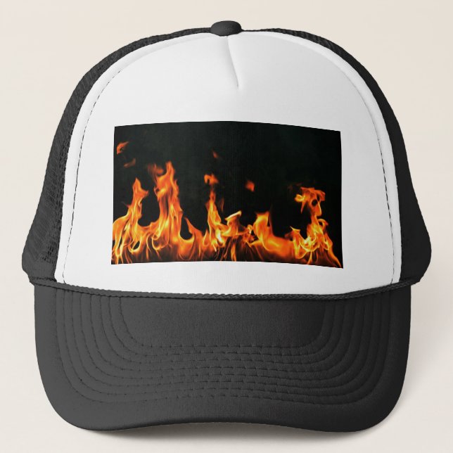 Flame Design Trucker Hat (Front)