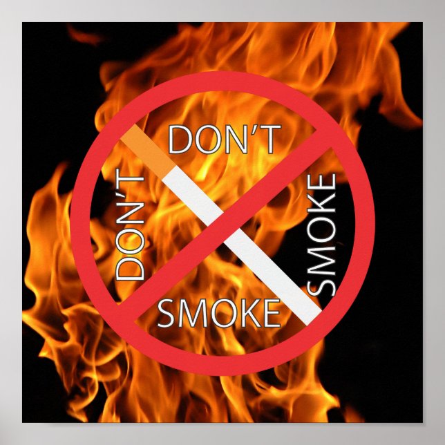 Flame, Don't smoke red sign (Front)