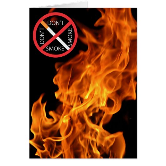 Flame, Don't smoke red sign Cards (Front)