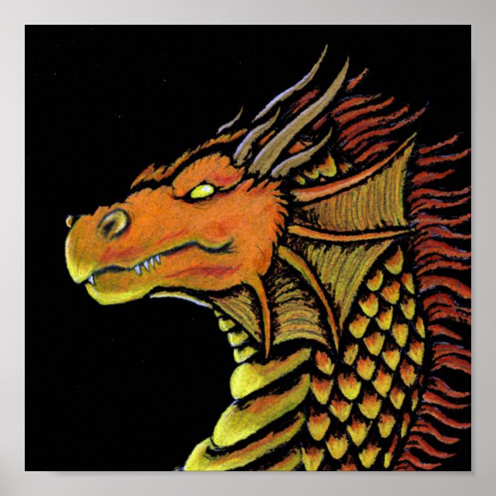 Flame Dragon Print