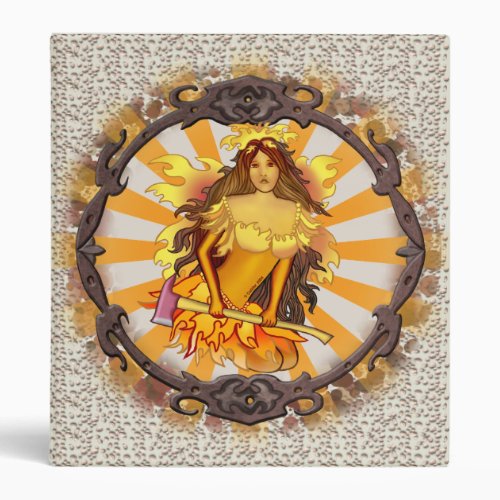 Flame Fairy Firefighter custom name binder