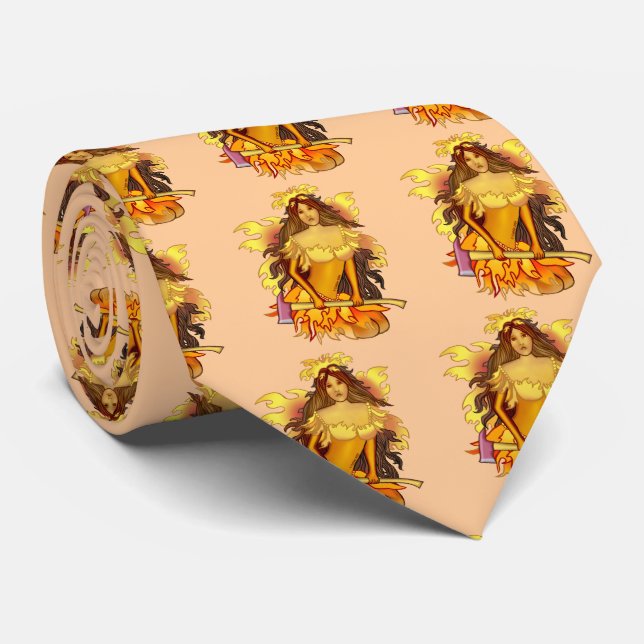 Flame Fairy firefighter Tie (Rolled)