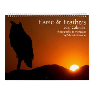 Flame & Feathers Bird Silouette