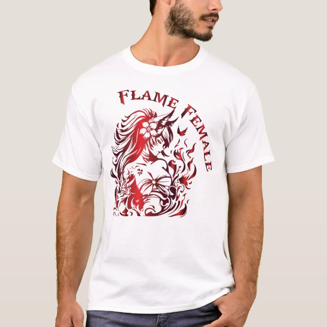 Flame Female Men Shirt (Front)