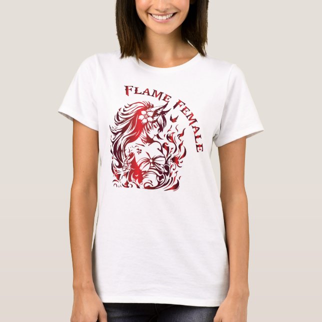Flame Female Women Shirt (Front)