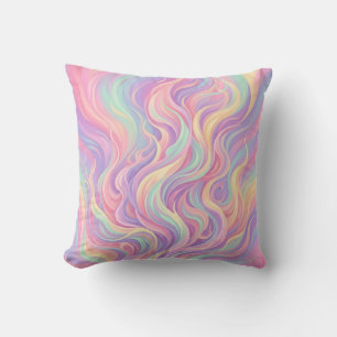 Flame Fire Dance Pastel Throw Pillow