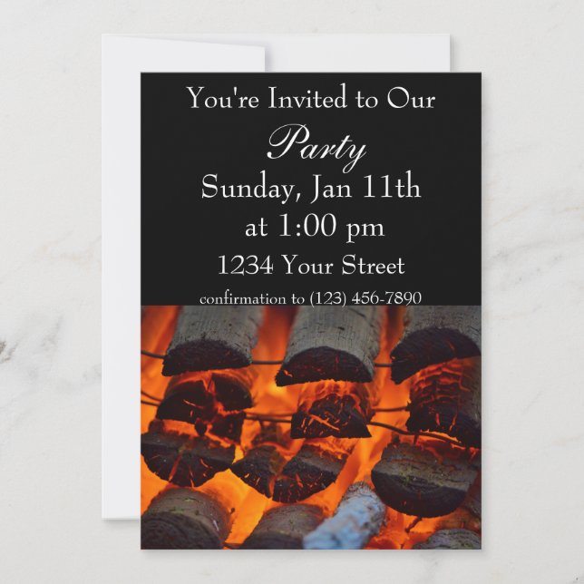 Flame fire invite (Front)