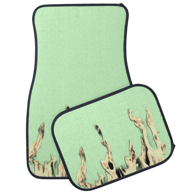 Flame Flame Fire Car car car foot mat (Set)