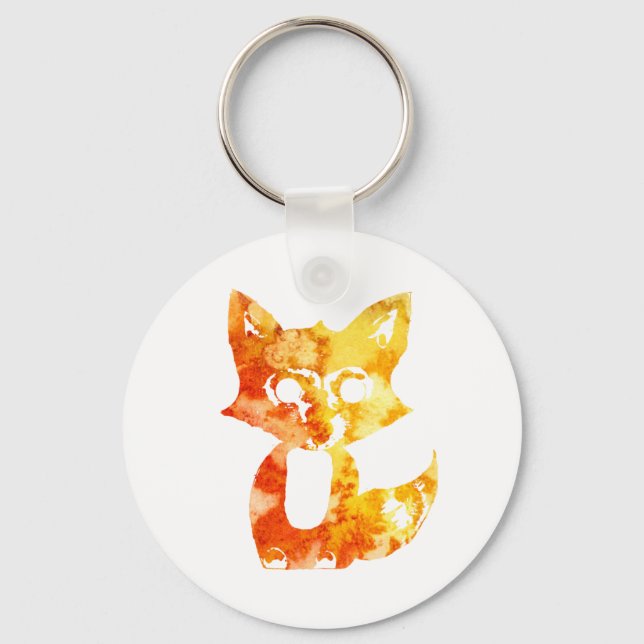 Flame Fox Keychain (Front)