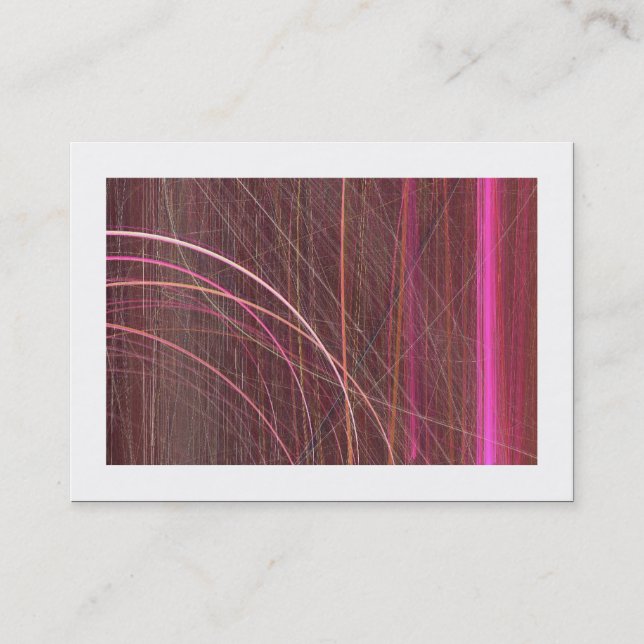 Flame Fractal 02 (bordered) Business Card (Front)