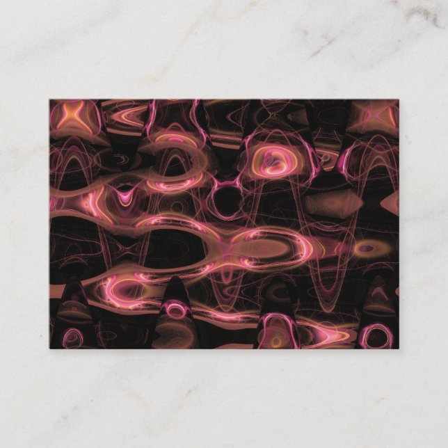 Flame Fractal Waves 01 Business Card (Front)