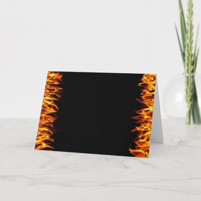 Flame Frame Letterpress Thank You Card (Front)