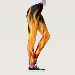 Feel The Burn Fire Leggings S XL Personalize Pants