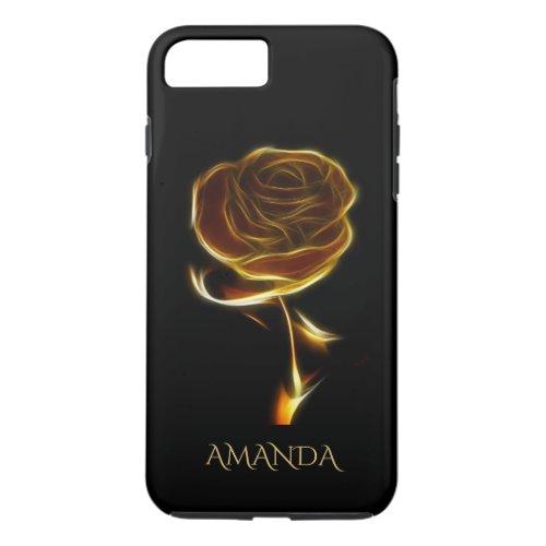Flame Golden Rose iPhone 8 Plus7 Plus Case