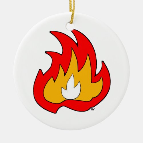 Flame Gurl Flame Ceramic Ornament