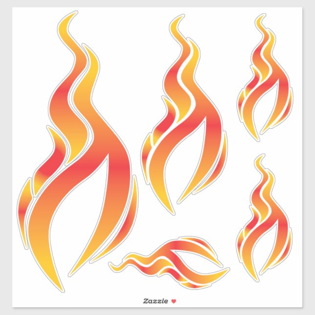 Flame Icon Logo Sticker (Sheet)
