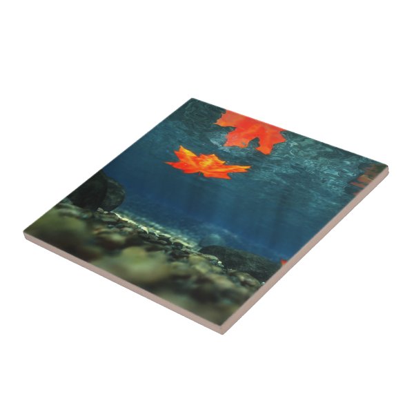 Flame in the Water Decorative Tile