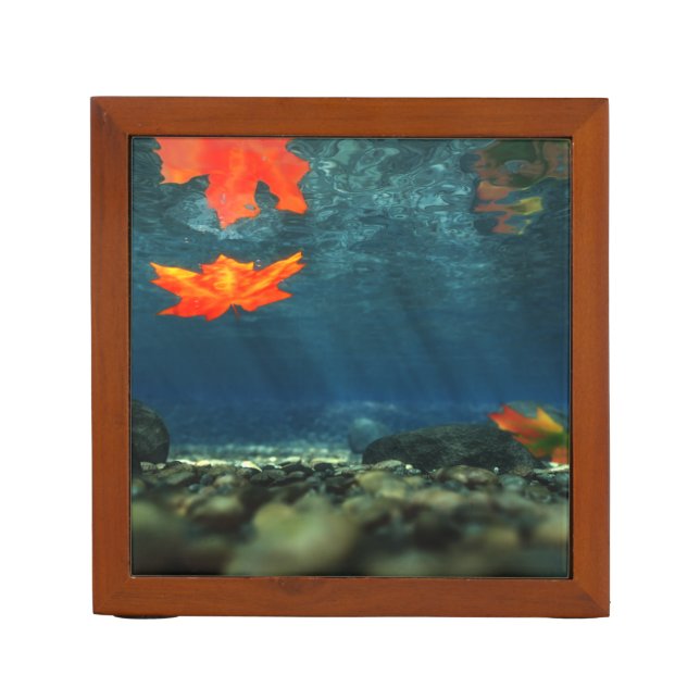 Flame in the Water Desk Organizer (Front)