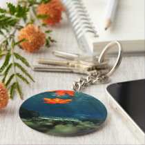 Flame in the Water Keychain