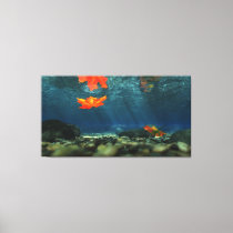 Flame in the Water Wrapped Canvas