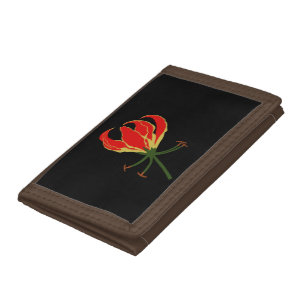 Flame Lily Trifold Wallet