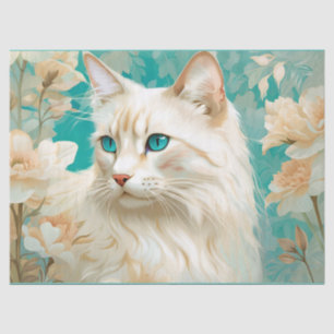 flame Lynx Point Siamese Portrait Art Tissue Paper