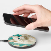 Flame Lynx Point Siamese Portrait Art Wireless Charger (Hand)