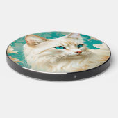 Flame Lynx Point Siamese Portrait Art Wireless Charger (Front 2)