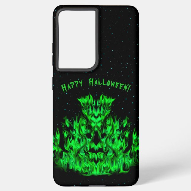 Flame Monster in The Starlight Sky Samsung Galaxy Case (Back)