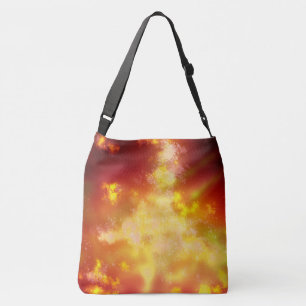 Flame night sky crossbody bag