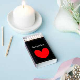 Flame of Love Black Matchboxes