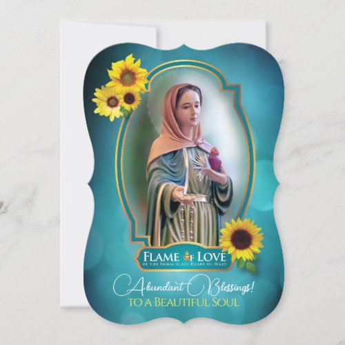 Flame of Love Sunflower Card Personalize