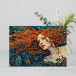 "Flame of the Tides" - A Colourful Portrait        Foil Invitation