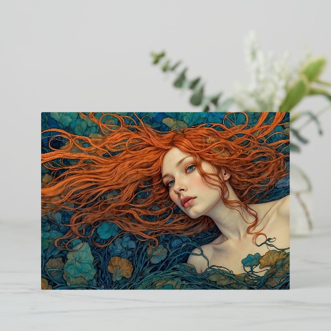 "Flame of the Tides" - A Colourful Portrait        Foil Invitation (Standing Front)