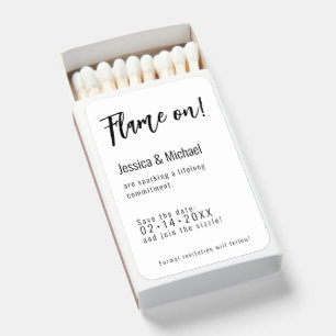 💍Flame on! Save the date  Matchboxes