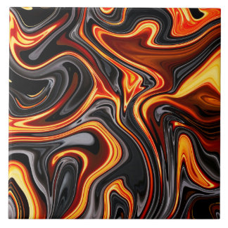 Flame on the Stone Ceramic Tile