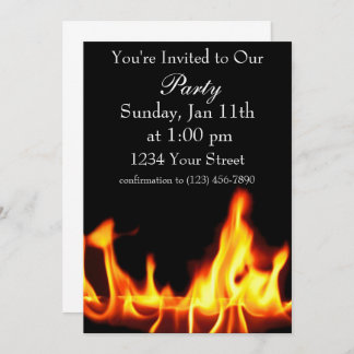 Flame party invite full