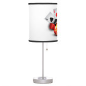 Flame Poker Casino White Table Lamp (Left)