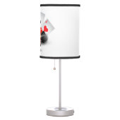 Flame Poker Casino White Table Lamp (Right)