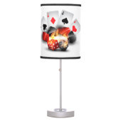 Flame Poker Casino White Table Lamp (Front)