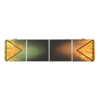 Flame Pong Table with Red & Green Smoke Design
