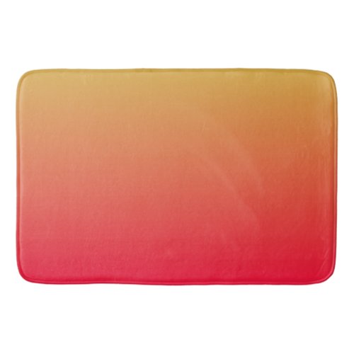 Flame red and yellow ombre bath mat