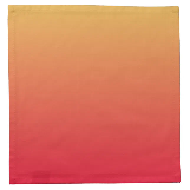 Flame red and yellow ombre cloth napkin | Zazzle